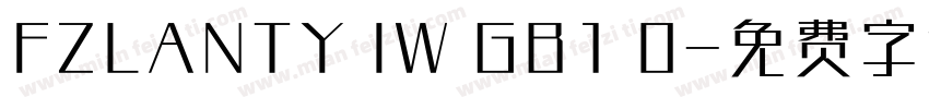 FZLANTY IW GB1 0字体转换